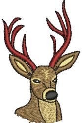 Deer - 4x4 reindeer beginner-friendly machine embroidery design for Home Decor