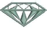 quick stitch diamond machine embroidery pattern - Diamond perfect for Party Favors
