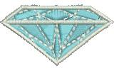 quick stitch diamond machine embroidery pattern - Diamond for reusable tote bags