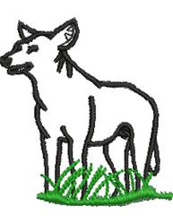 puppy dog beginner-friendly machine digital embroidery - Dingo perfect for Pet Beds
