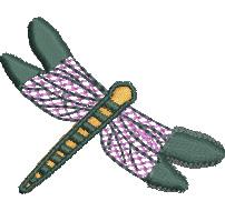 dragonfly quick stitch machine embroidery - Dragonfly perfect for Quilt Labels