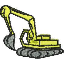 beginner-friendly excavator machine embroidery pattern - Excavator for Promotional Gear