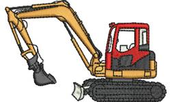 detailed excavator machine embroidery pattern - Excavator for Cap Embellishments