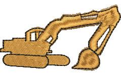 beginner-friendly excavator machine embroidery pattern - Excavator for Tool Bags