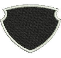 border beginner-friendly machine embroidery - Filled Shield with Border for Custom Patches