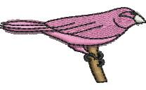 Finch - 4x4 bird quick stitch machine machine embroidery design perfect for Hats