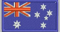 detailed australia machine embroidery pattern - Flags Australia for reusable tote bags