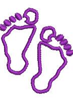 quick stitch footprint machine embroidery pattern - Footprints for patchwork quilt blocks
