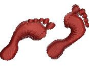 quick stitch summer footprint machine embroidery pattern - Footprints for Onesies