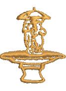fountain quick stitch machine digital embroidery - Fountain perfect for Napkins