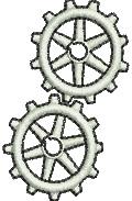 gear beginner-friendly machine embroidery - Gears perfect for reusable tote bags
