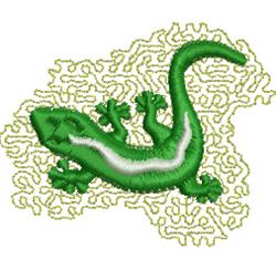 gecko beginner-friendly machine embroidery - Gecko perfect for Kids Room Decor