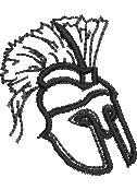 quick stitch helmet machine embroidery pattern - Gladiator Helmet for patchwork quilt blocks