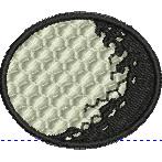 Golfball - 4x4 golfball beginner-friendly embroidery design for festive table runners