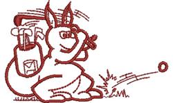 kangaroo beginner-friendly machine embroidery - Golfing Kangaroo for decorative pillow covers
