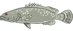 detailed grouper machine embroidery pattern - Grouper for patchwork quilt blocks