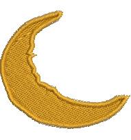 quick stitch moon machine embroidery pattern - Half Moon for patchwork quilt blocks