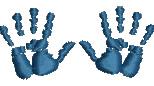 Handprints - 4x4 handprint quick stitch embroidery design for reusable tote bags