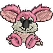 beginner-friendly bear machine embroidery pattern - Koala for decorative pillow covers