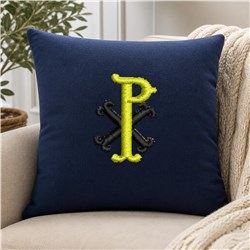 quick stitch cross machine embroidery pattern - Labarum for decorative pillow covers