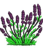 Lavender - 4x4 leaf beginner-friendly machine embroidery design for kitchen tea towels