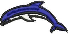 quick stitch dolphin machine embroidery pattern - Leaping Dolphin for decorative pillow covers