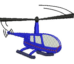 Helicopter Embroidery Design | EmbroideryDesigns.com