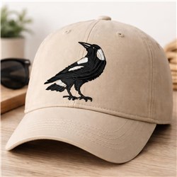 Magpie - 4x4 bird quick stitch machine embroidery design for patchwork quilt blocks