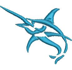 quick stitch marlin machine embroidery pattern - Marlin for decorative pillow covers