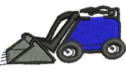 beginner-friendly digger machine embroidery pattern - Mini Digger for reusable tote bags