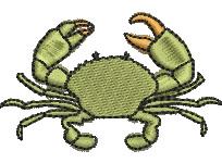Mud Crab - 4x4 crab beginner-friendly machine embroidery design for Beach Towels