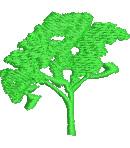 tree quick stitch machine embroidery - Oak Tree perfect for decorative pillow covers