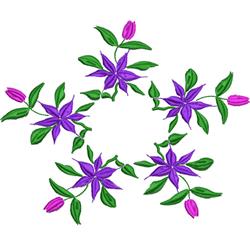 detailed leaf machine embroidery pattern - Orchid Ring for decorative pillow covers