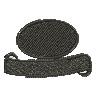 Intricate decorative border surrounding an oval shape in a dark color scheme, perfect for elegant machine embroidery.