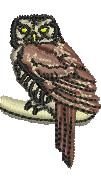 beginner-friendly owl machine embroidery pattern - Owl perfect for reusable tote bags
