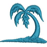 Palm Tree - 4x4 tree quick stitch machine embroidery design for reusable tote bags