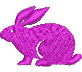 quick stitch bunny rabbit machine embroidery pattern - Pink Rabbit for Easter Baskets