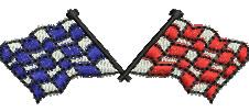 beginner-friendly flag machine embroidery pattern - Race Flags for Party Decorations