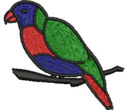 beginner-friendly bird machine embroidery pattern - Rainbow Lorikeet for decorative pillow covers