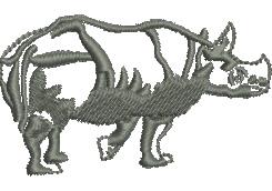 beginner-friendly rhinocerou machine embroidery pattern - Rhinocerous for Kids Apparel