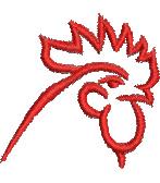 bird quick stitch machine embroidery - Rooster perfect for decorative pillow covers