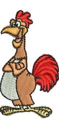 bird beginner-friendly machine embroidery - Rooster for decorative pillow covers