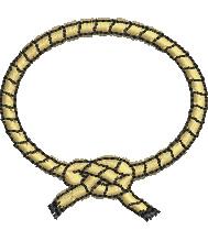 Rope Circle - 4x4 circle beginner-friendly machine embroidery design for Sailor Hats