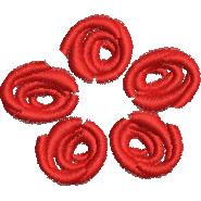 rose beginner-friendly machine embroidery - Roses perfect for patchwork quilt blocks