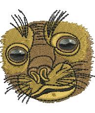 face detailed machine digital embroidery - Seals face perfect for School Projects