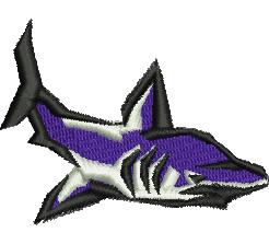 Shark - 4x4 shark beginner-friendly machine embroidery design for reusable tote bags