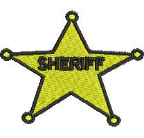 Sheriffs Badge - 4x4 badge beginner-friendly embroidery design for Costume Accessories
