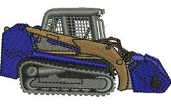 steer detailed machine digital embroidery - skid steer perfect for Safety Vests
