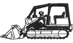 beginner-friendly steer machine embroidery pattern - skid steer for cute baby onesies