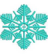 Snowflake - 4x4 snowflake beginner-friendly embroidery design for kitchen tea towels